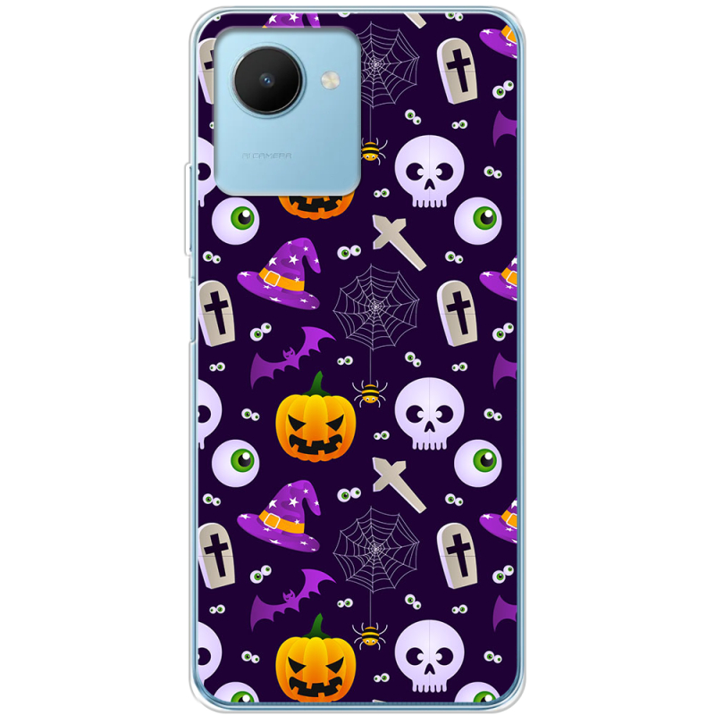 Чехол BoxFace Realme C30s Halloween Purple Mood