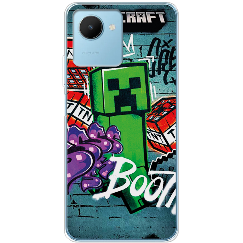 Чехол BoxFace Realme C30s Minecraft Graffiti
