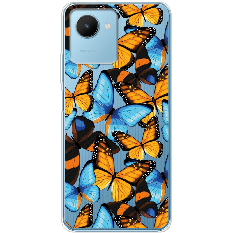 Прозрачный чехол BoxFace Realme C30s Butterfly Morpho