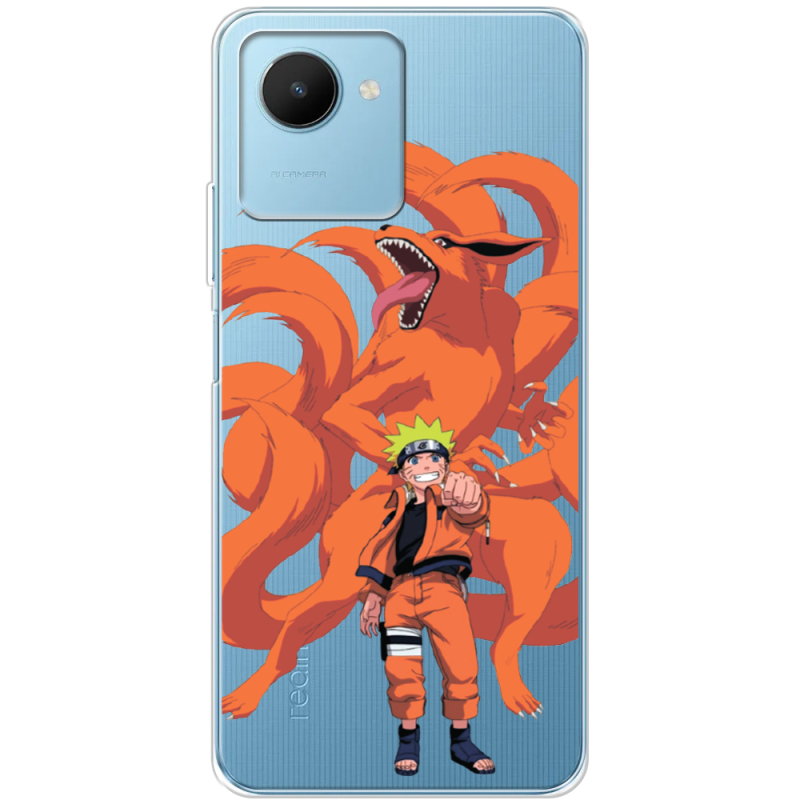 Прозрачный чехол BoxFace Realme C30s Naruto and Kurama