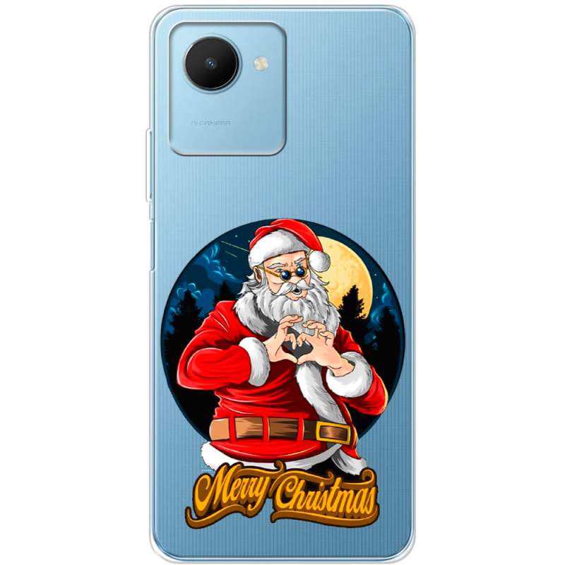 Прозрачный чехол BoxFace Realme C30s Cool Santa