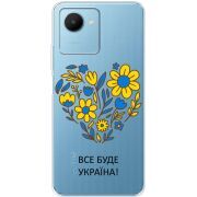 Прозрачный чехол BoxFace Realme C30s Все буде Україна