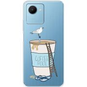Прозрачный чехол BoxFace Realme C30s Segull in Cofee Pool
