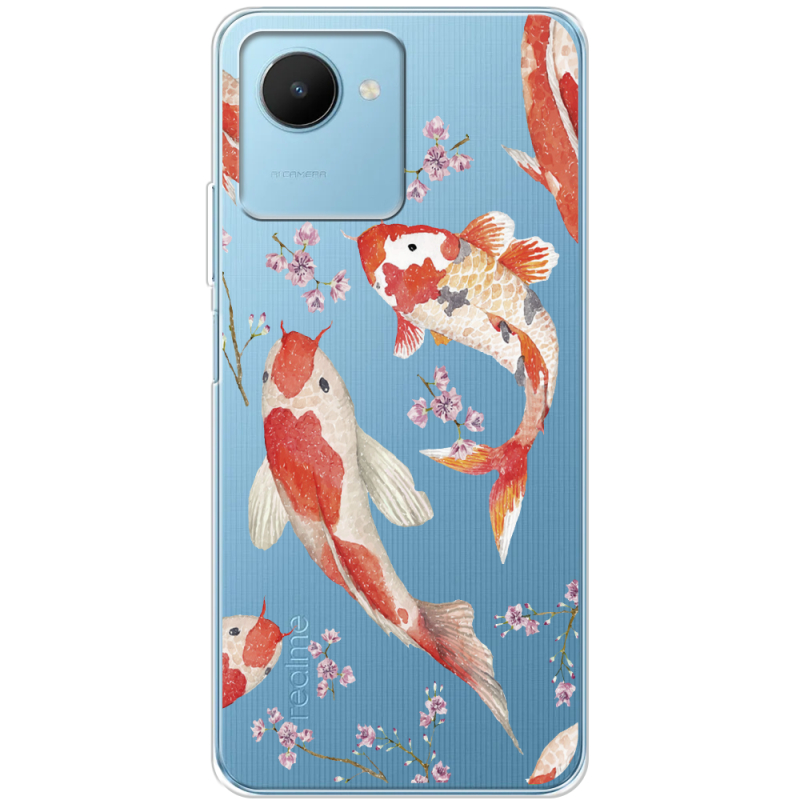 Прозрачный чехол BoxFace Realme C30s Japanese Koi Fish