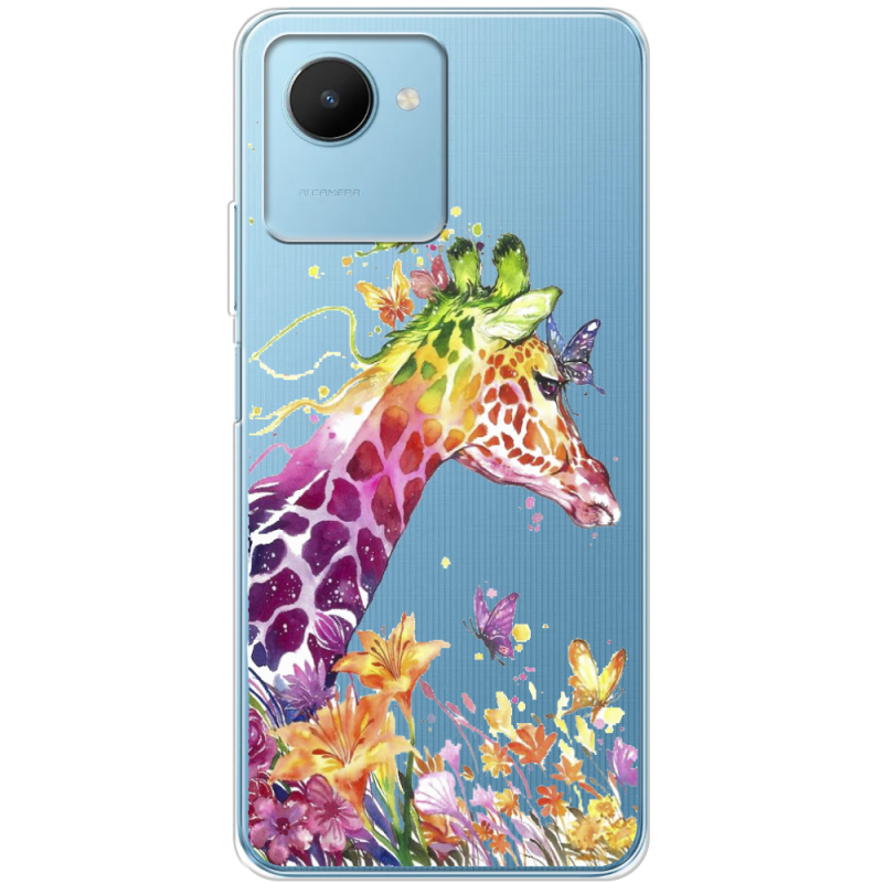 Прозрачный чехол BoxFace Realme C30s Colorful Giraffe