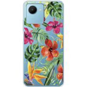 Прозрачный чехол BoxFace Realme C30s Tropical Flowers