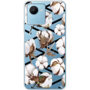 Прозрачный чехол BoxFace Realme C30s Cotton flowers