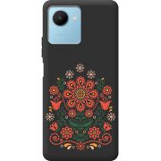 Черный чехол BoxFace Realme C30s Ukrainian Ornament