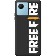 Черный чехол BoxFace Realme C30s Free Fire White Logo