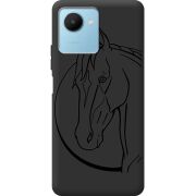 Черный чехол BoxFace Realme C30s Horse