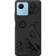 Черный чехол BoxFace Realme C30s Mountains