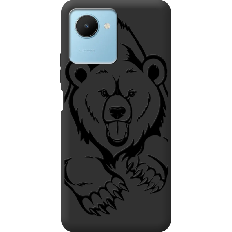 Черный чехол BoxFace Realme C30s Grizzly Bear