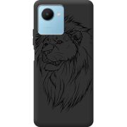 Черный чехол BoxFace Realme C30s Lion