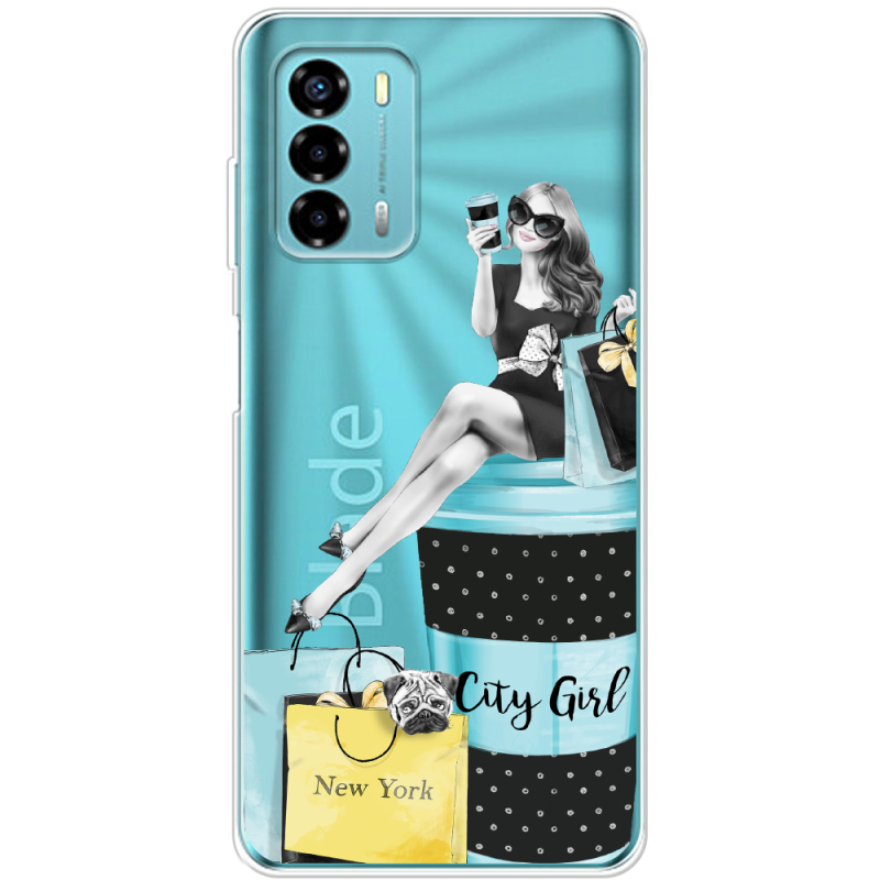 Прозрачный чехол BoxFace ZTE Blade V40 Vita City Girl