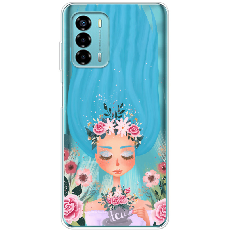 Прозрачный чехол BoxFace ZTE Blade V40 Vita Blue Hair