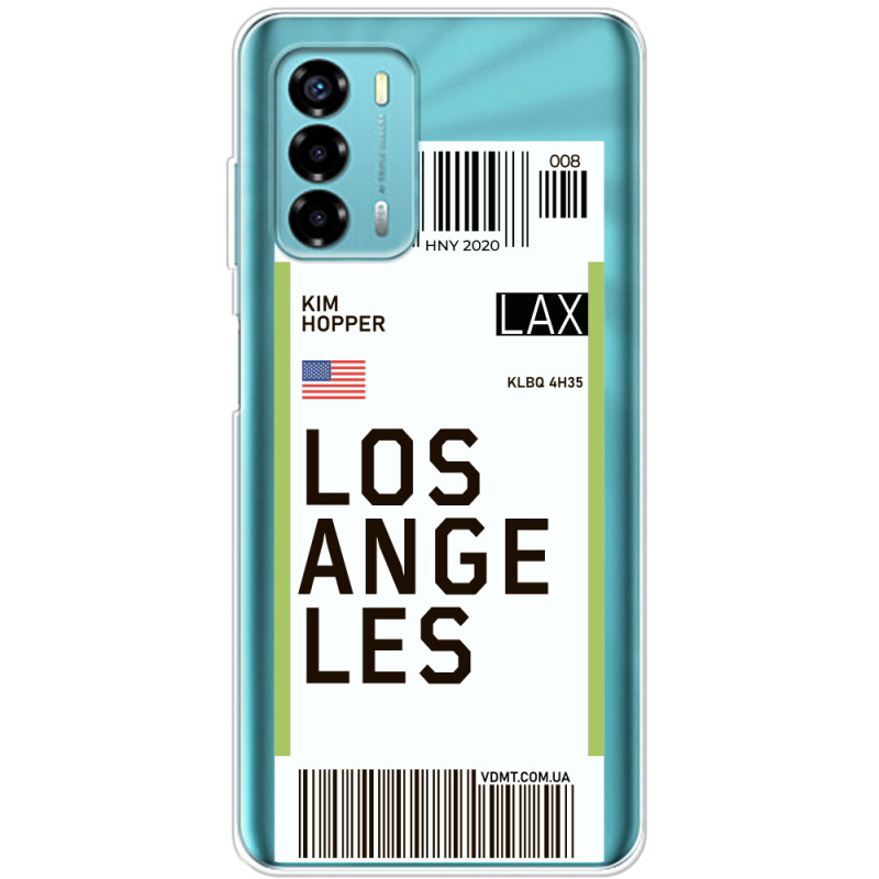 Прозрачный чехол BoxFace ZTE Blade V40 Vita Ticket Los Angeles