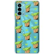 Прозрачный чехол BoxFace ZTE Blade V40 Vita Pattern Baby Yoda