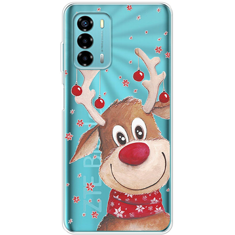 Прозрачный чехол BoxFace ZTE Blade V40 Vita Winter Deer