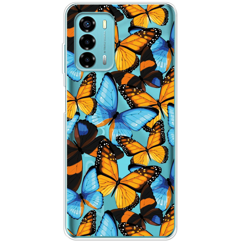 Прозрачный чехол BoxFace ZTE Blade V40 Vita Butterfly Morpho