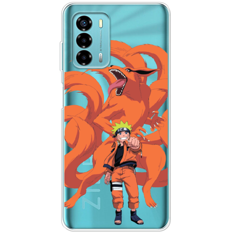 Прозрачный чехол BoxFace ZTE Blade V40 Vita Naruto and Kurama