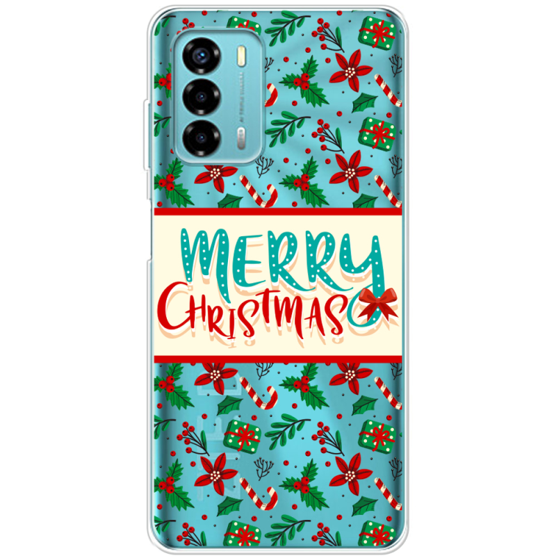 Прозрачный чехол BoxFace ZTE Blade V40 Vita Vintage Christmas Pattern