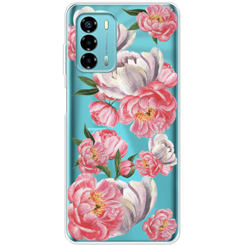 Прозрачный чехол BoxFace ZTE Blade V40 Vita Peony Watercolor Style