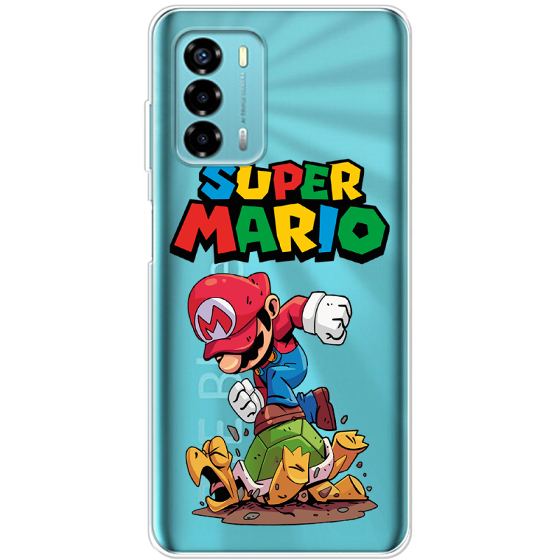 Прозрачный чехол BoxFace ZTE Blade V40 Vita Super Mario