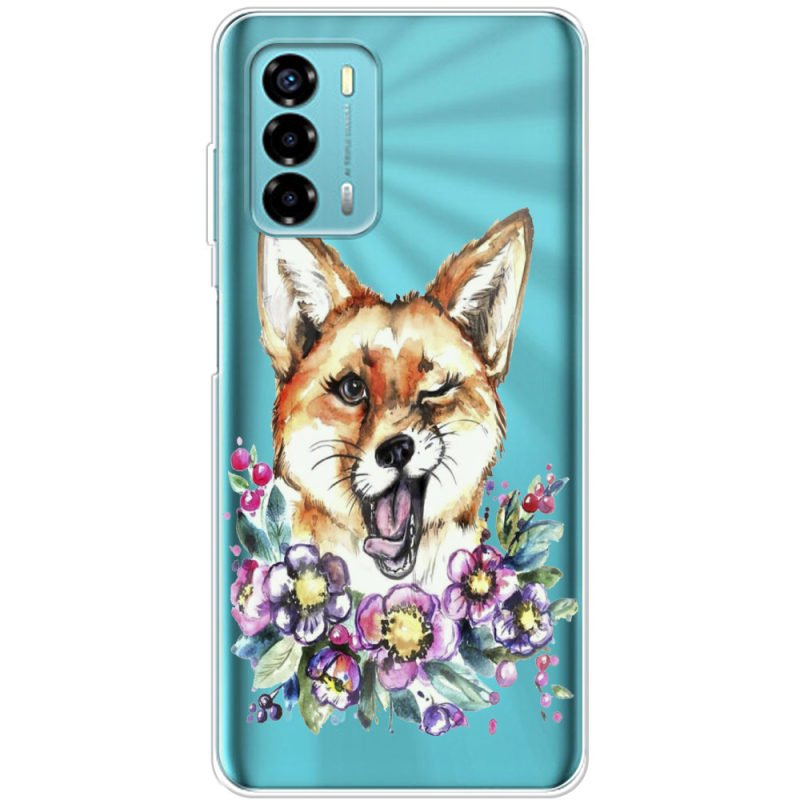 Прозрачный чехол BoxFace ZTE Blade V40 Vita Winking Fox