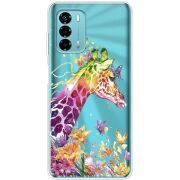 Прозрачный чехол BoxFace ZTE Blade V40 Vita Colorful Giraffe