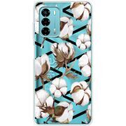 Прозрачный чехол BoxFace ZTE Blade V40 Vita Cotton flowers