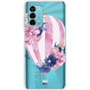 Чехол со стразами ZTE Blade V40 Vita Pink Air Baloon