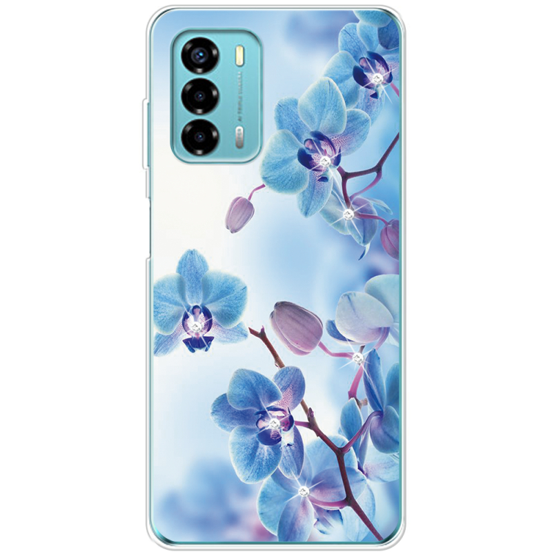 Чехол со стразами ZTE Blade V40 Vita Orchids