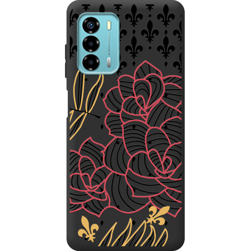 Черный чехол BoxFace ZTE Blade V40 Vita FranceFlowers