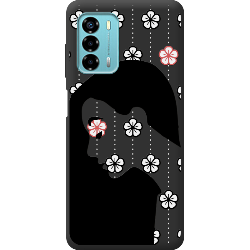 Черный чехол BoxFace ZTE Blade V40 Vita Flower Hair