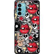 Черный чехол BoxFace ZTE Blade V40 Vita Rock Graffiti