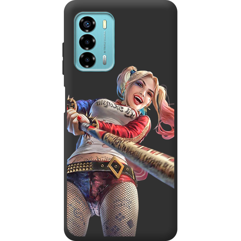 Черный чехол BoxFace ZTE Blade V40 Vita Happy Harley Quinn