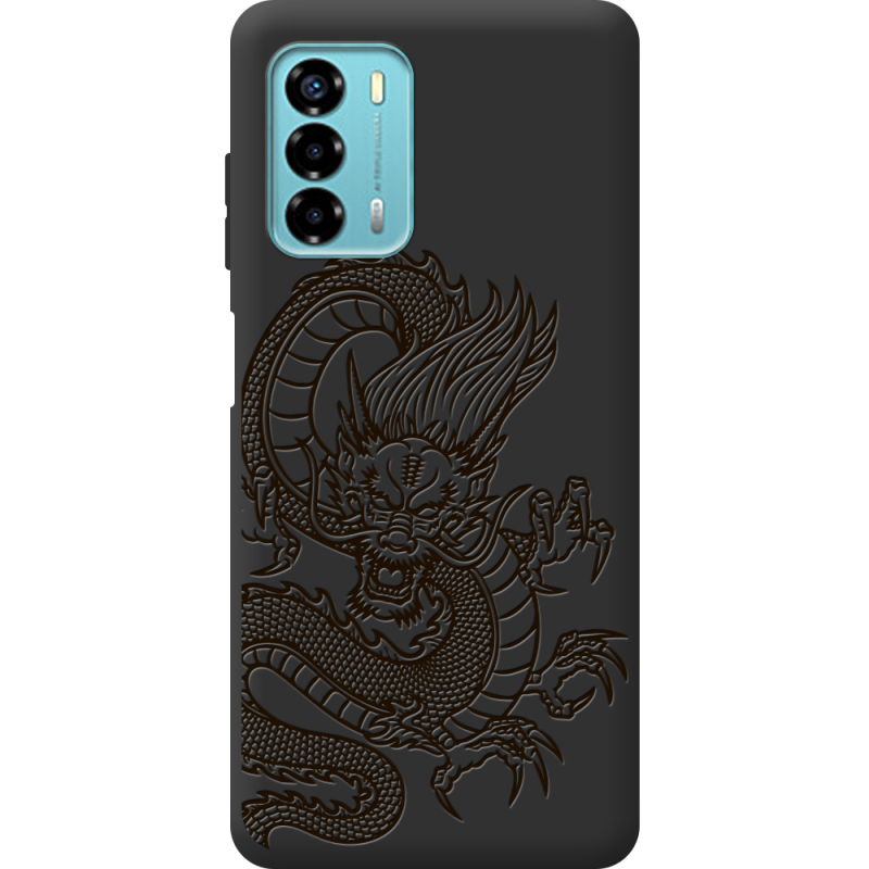 Черный чехол BoxFace ZTE Blade V40 Vita Chinese Dragon