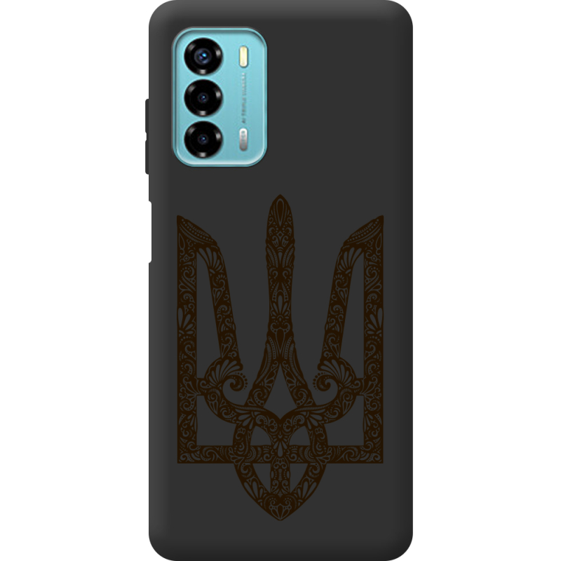 Черный чехол BoxFace ZTE Blade V40 Vita Ukrainian Trident