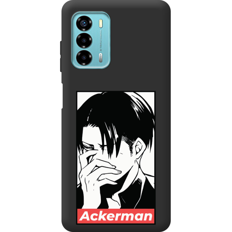 Черный чехол BoxFace ZTE Blade V40 Vita Attack On Titan - Ackerman