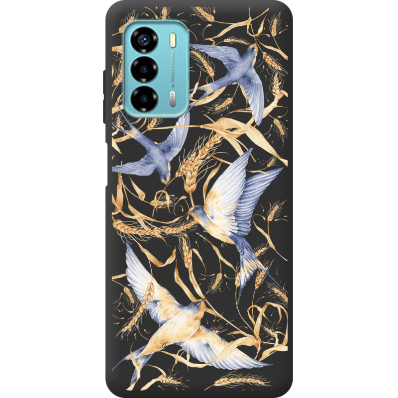 Черный чехол BoxFace ZTE Blade V40 Vita Ластівки