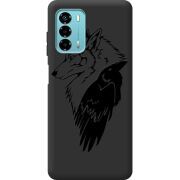 Черный чехол BoxFace ZTE Blade V40 Vita Wolf and Raven