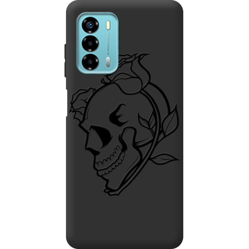 Черный чехол BoxFace ZTE Blade V40 Vita Skull and Roses