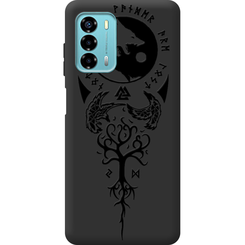 Черный чехол BoxFace ZTE Blade V40 Vita Hugin and Munin