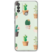 Чехол BoxFace Motorola E20 L-green Cacti