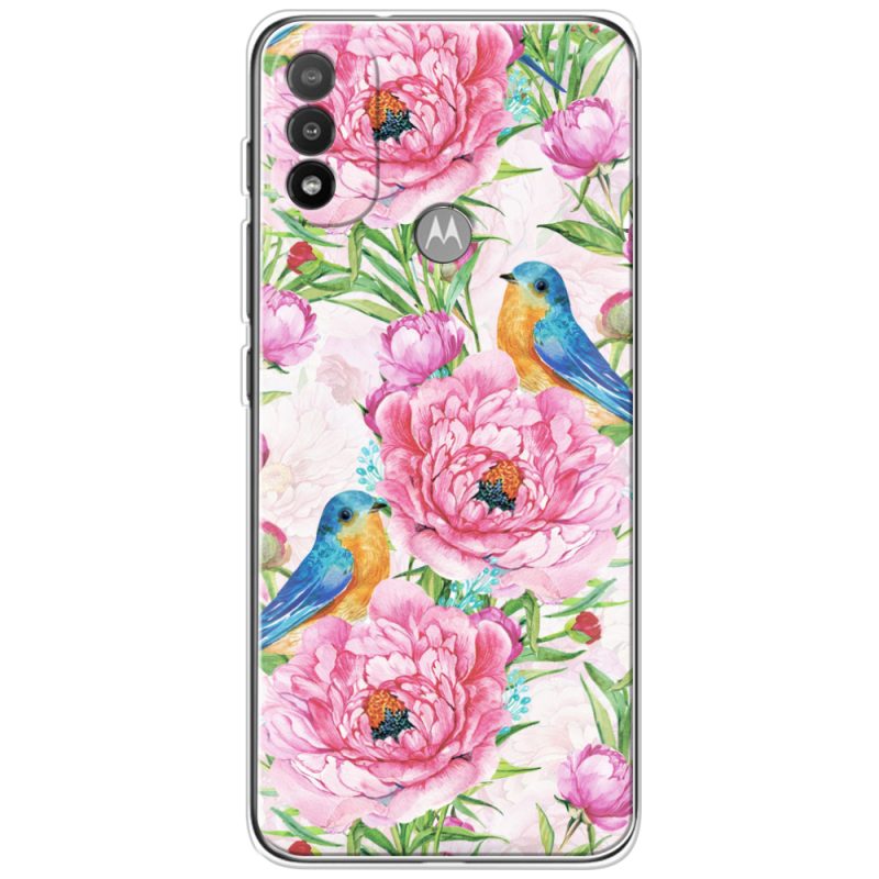 Чехол BoxFace Motorola E20 Birds and Flowers