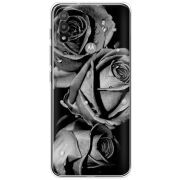 Чехол BoxFace Motorola E20 Black and White Roses