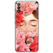 Чехол BoxFace Motorola E20 Girl in Flowers