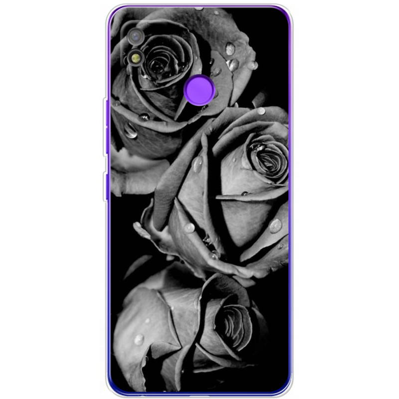 Чехол BoxFace Tecno POP 4 Black and White Roses