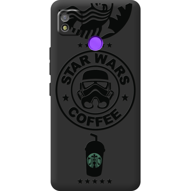 Черный чехол BoxFace Tecno POP 4 Dark Coffee