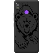 Черный чехол BoxFace Tecno POP 4 Grizzly Bear